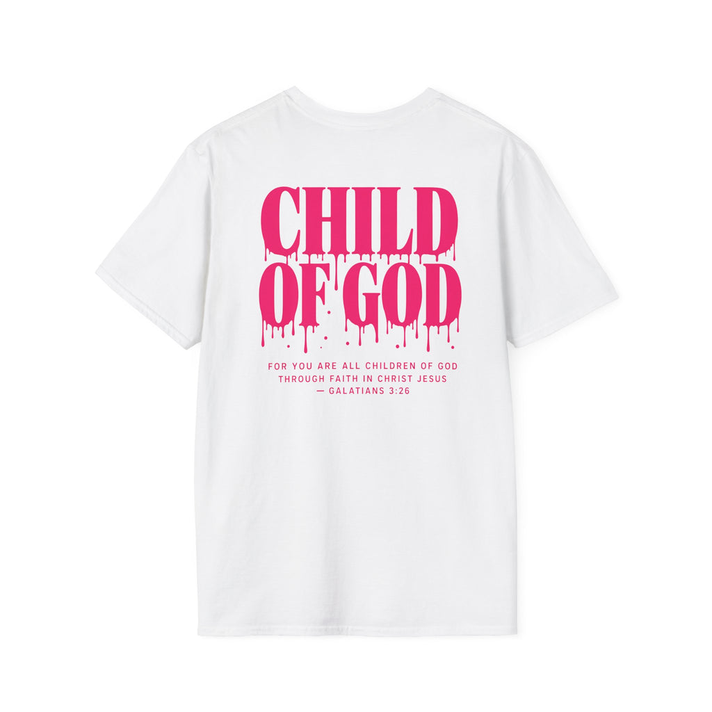 Child of God T-Shirt —Front & Back Design Galatians 3:26 Scripture Graphic Tee