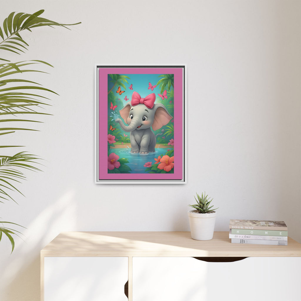 Framed Kids Elephant Wall Print, Kids Bedroom Art, Nursery Art, Baby Room Decor, Animal Art, Child's Room Gift, Playroom Wall Art