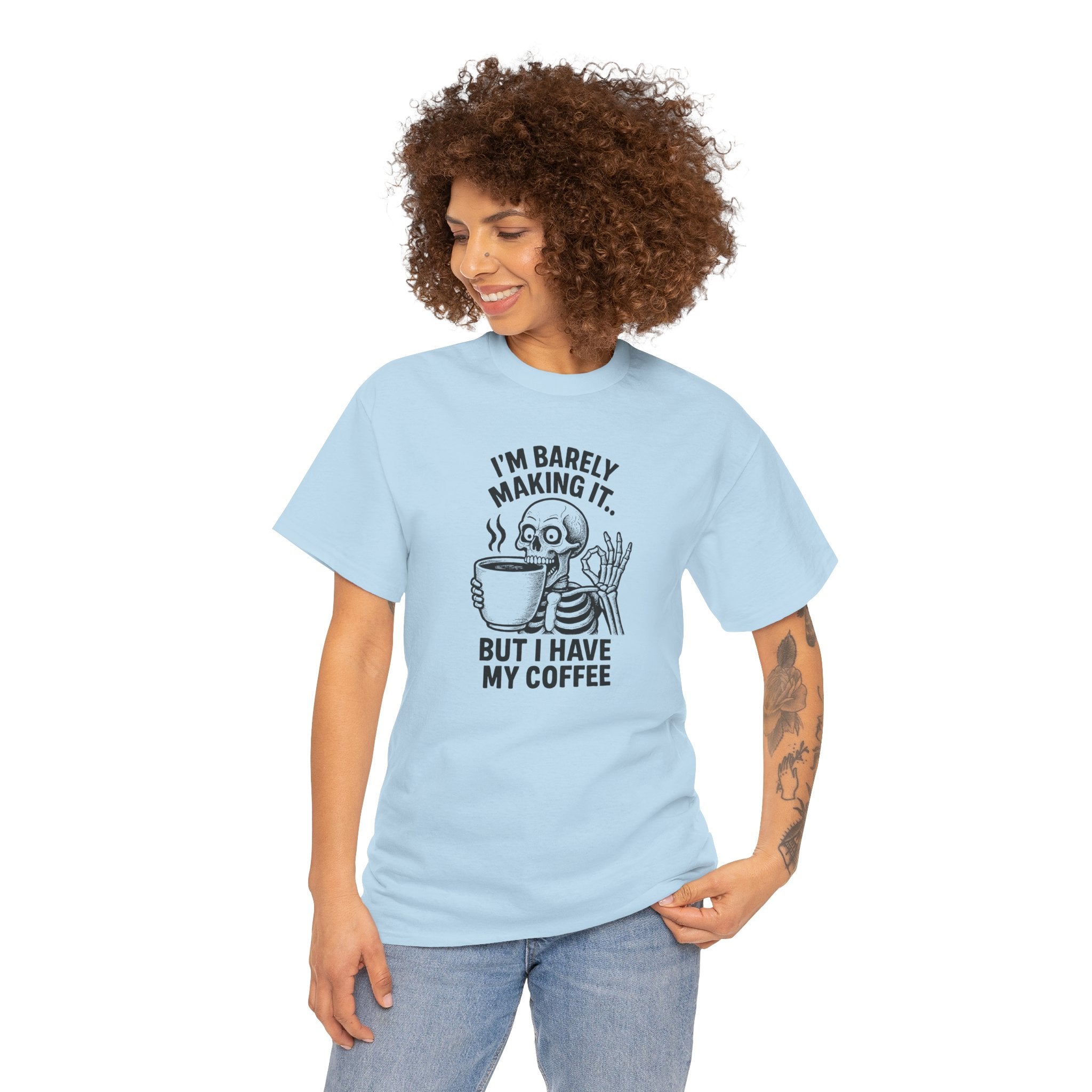 Coffee Skeleton Tee, Funny Graphic T-Shirt for Coffee Lovers, Unisex Heavy Cotton Tee, Perfect for Casual Outings, Gifts for Him/Her, [...]