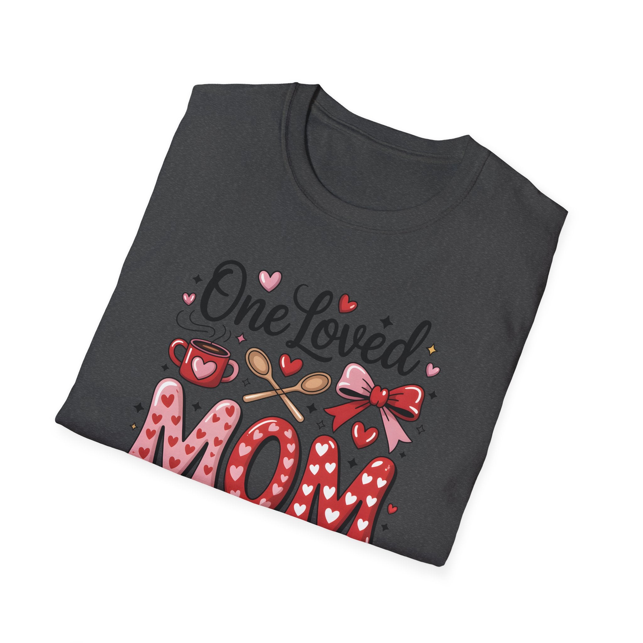 One Loved Mom T-Shirt — Cute Heart & Bow Mother's Day Tee