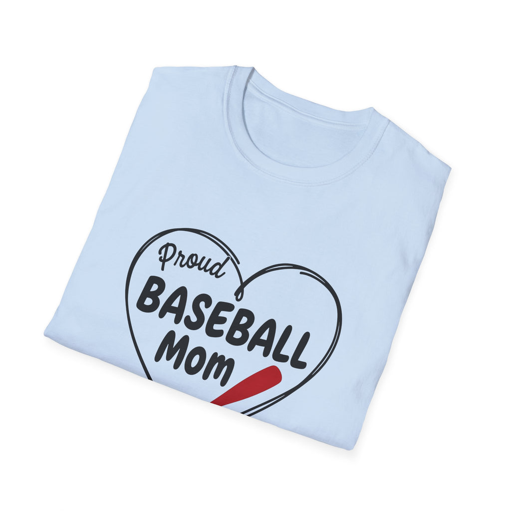 Proud Baseball Mom T-Shirt | Casual Game Day Shirt for Moms