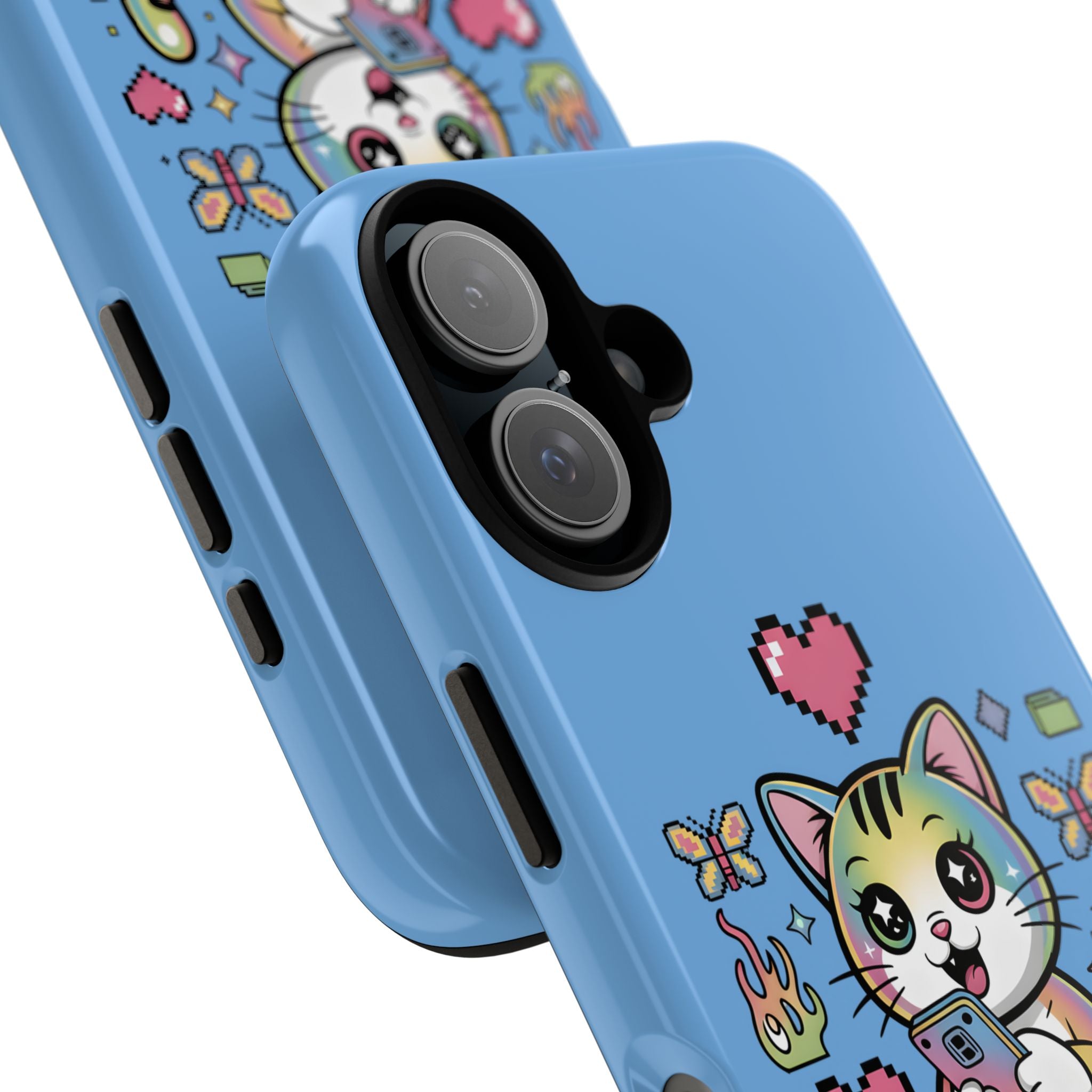 Kawaii Pixel Cat Hearts phone case | Tough Case iPhone 17, 16, 15, 14, 13, iPhone Pro 17, 16, 15, 14, 13, iPhone Pro Max 17, 16, 15, 14, 13