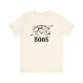 I'm Just Here For The Boos Ghost Tee, Unisex Funny T-Shirt for Parties, Cute Spooky Shirt, Gift for Trick-or-Treaters, Casual Fall Wear