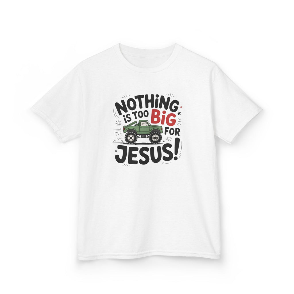 "Nothing Is Too Big for Jesus" Monster Truck Kid's Christian Tee