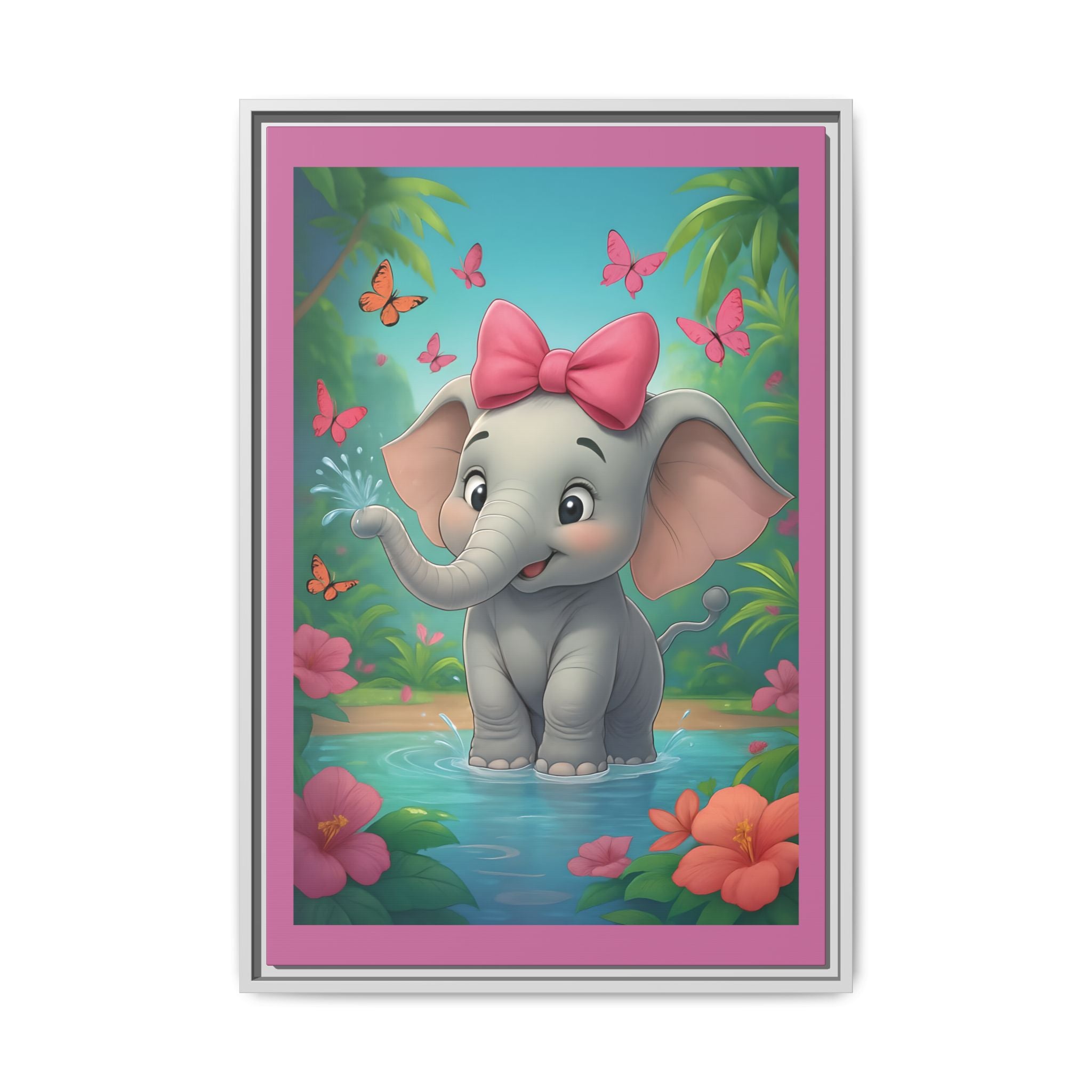 Framed Kids Elephant Wall Print, Kids Bedroom Art, Nursery Art, Baby Room Decor, Animal Art, Child's Room Gift, Playroom Wall Art