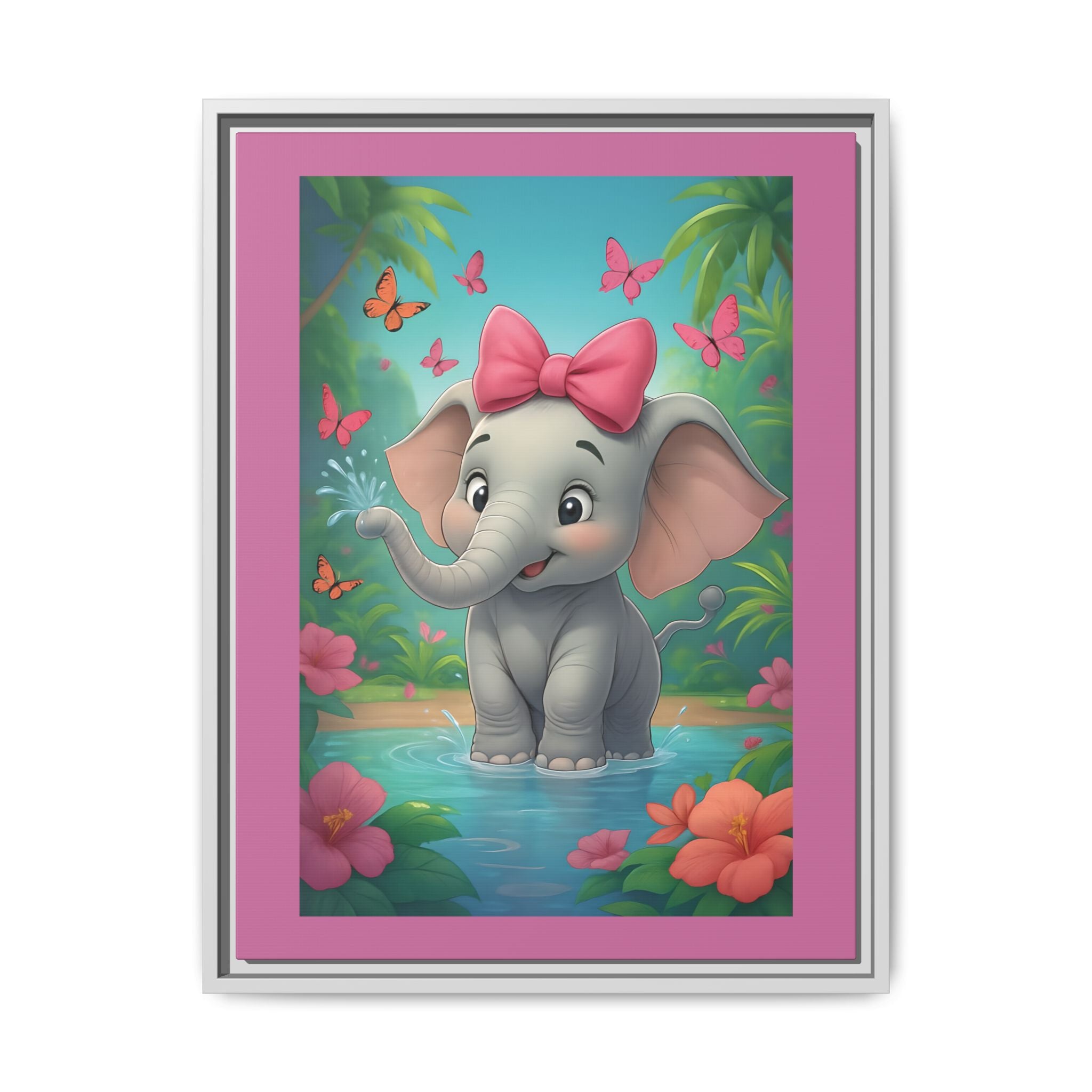 Framed Kids Elephant Wall Print, Kids Bedroom Art, Nursery Art, Baby Room Decor, Animal Art, Child's Room Gift, Playroom Wall Art