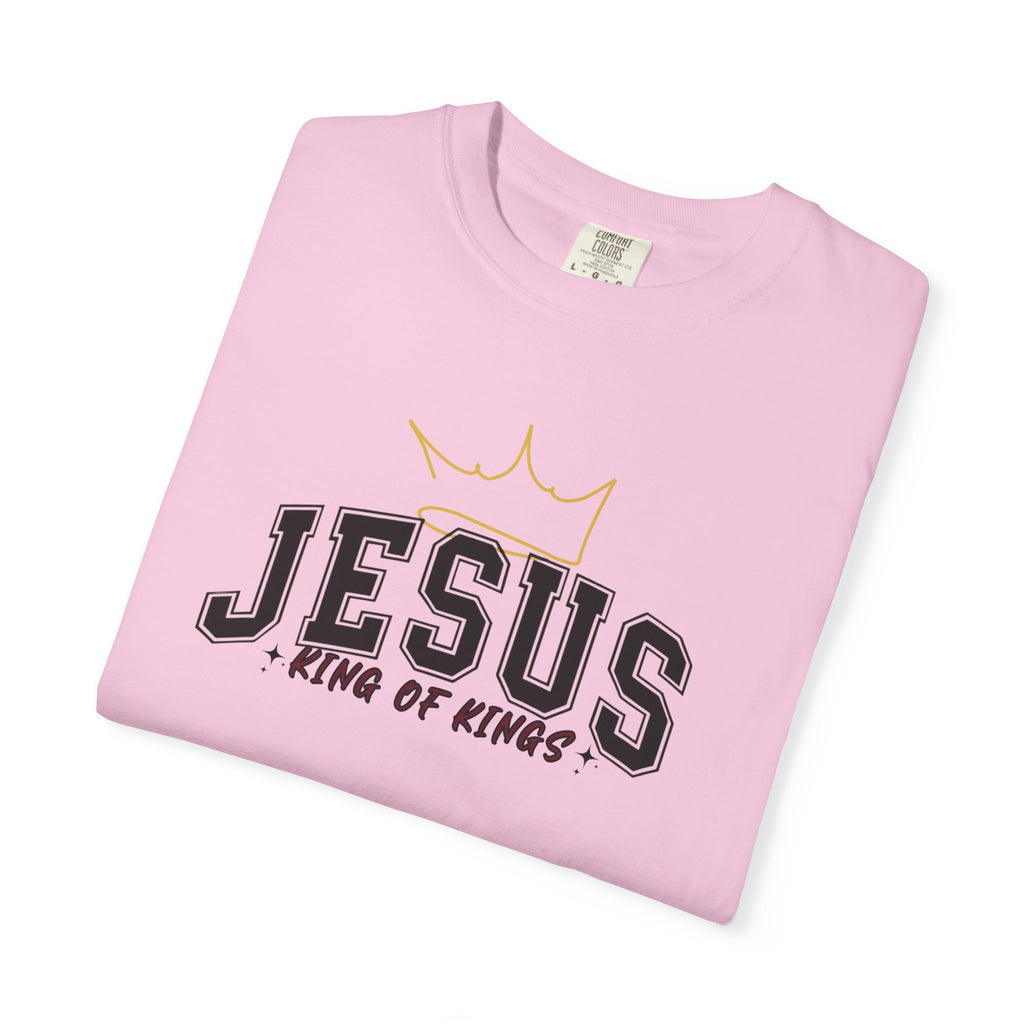 Jesus King of Kings T-Shirt, Unisex Garment Dyed Tee, Christian Apparel, Faith-Based Gift, Casual Wear, Religious T-Shirt