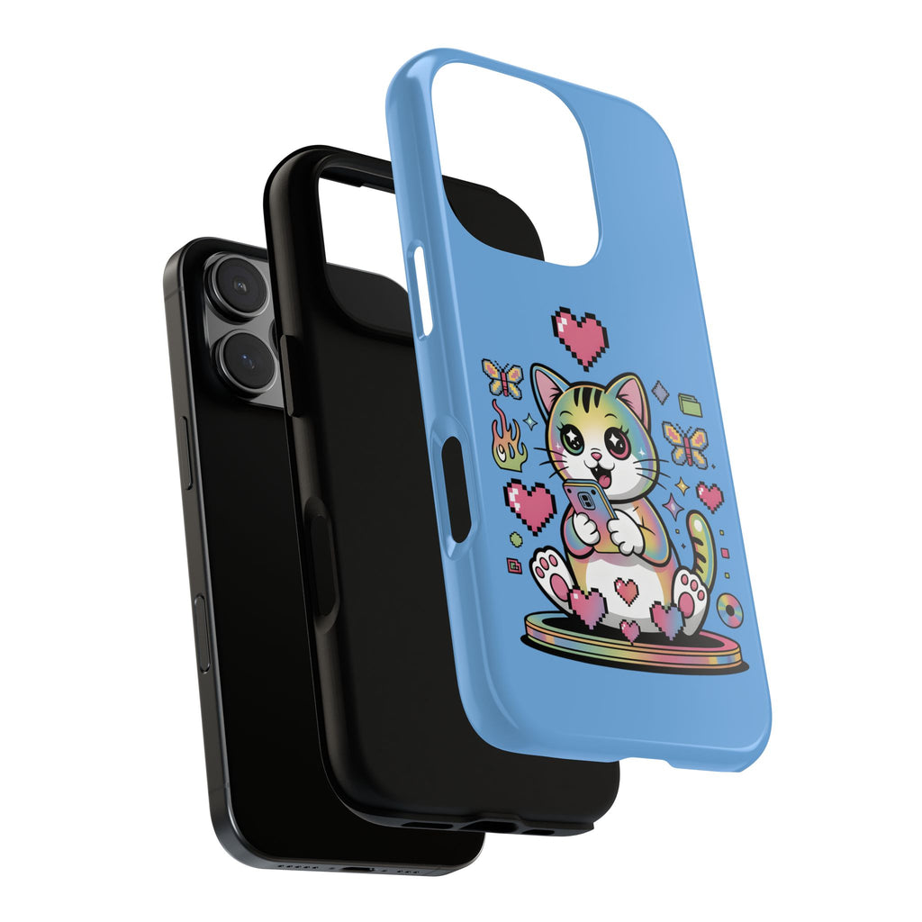 Kawaii Pixel Cat Hearts phone case | Tough Case iPhone 17, 16, 15, 14, 13, iPhone Pro 17, 16, 15, 14, 13, iPhone Pro Max 17, 16, 15, 14, 13