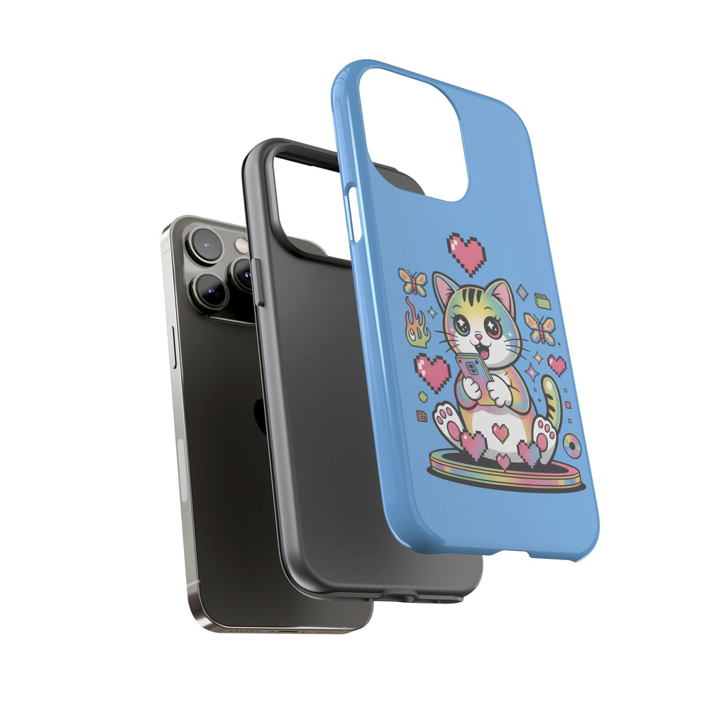 Kawaii Pixel Cat Hearts phone case | Tough Case iPhone 17, 16, 15, 14, 13, iPhone Pro 17, 16, 15, 14, 13, iPhone Pro Max 17, 16, 15, 14, 13