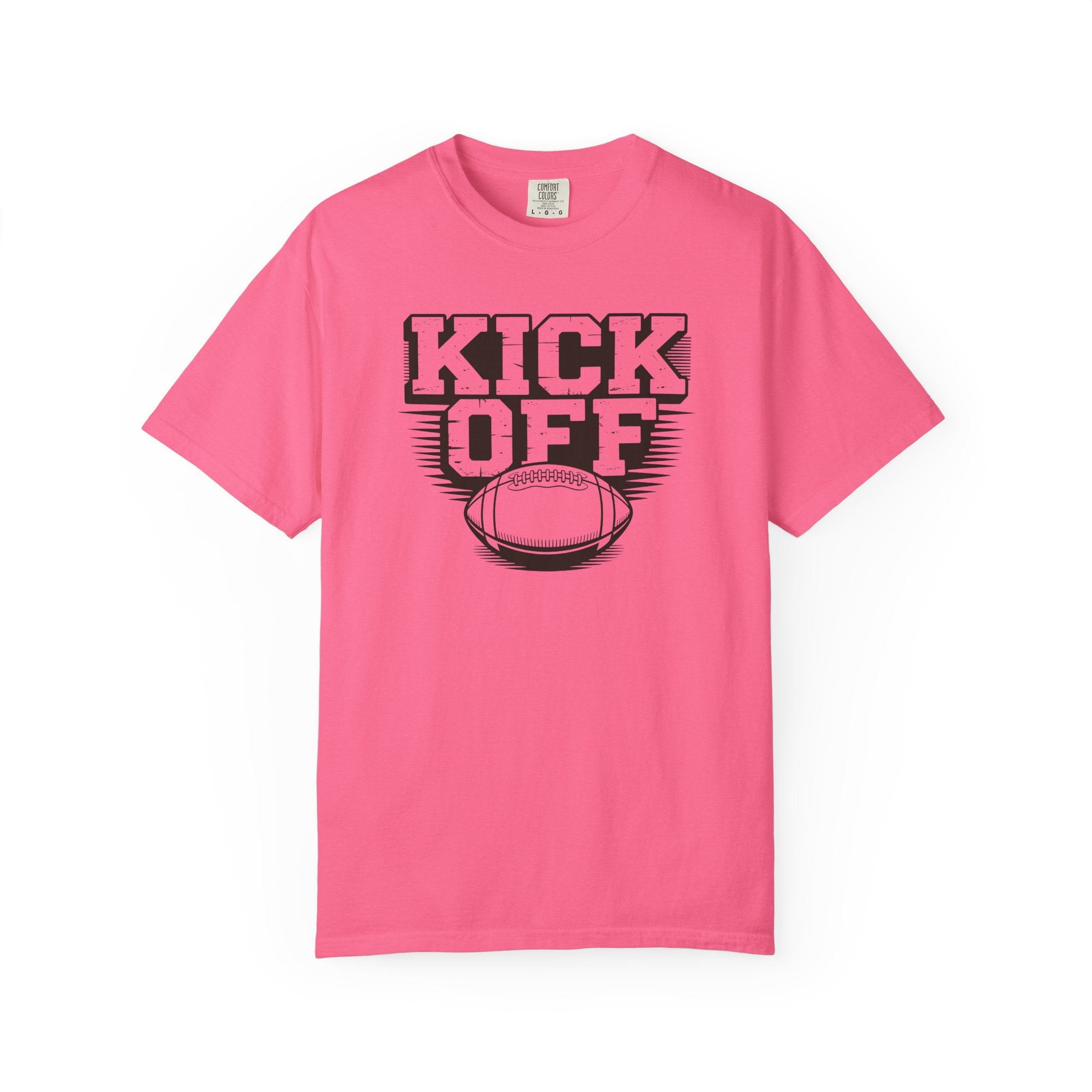 Kick Off Unisex Garment-Dyed T-shirt for Sports Lovers, Football Fans, Casual Wear, Gift Idea, Game Day Apparel
