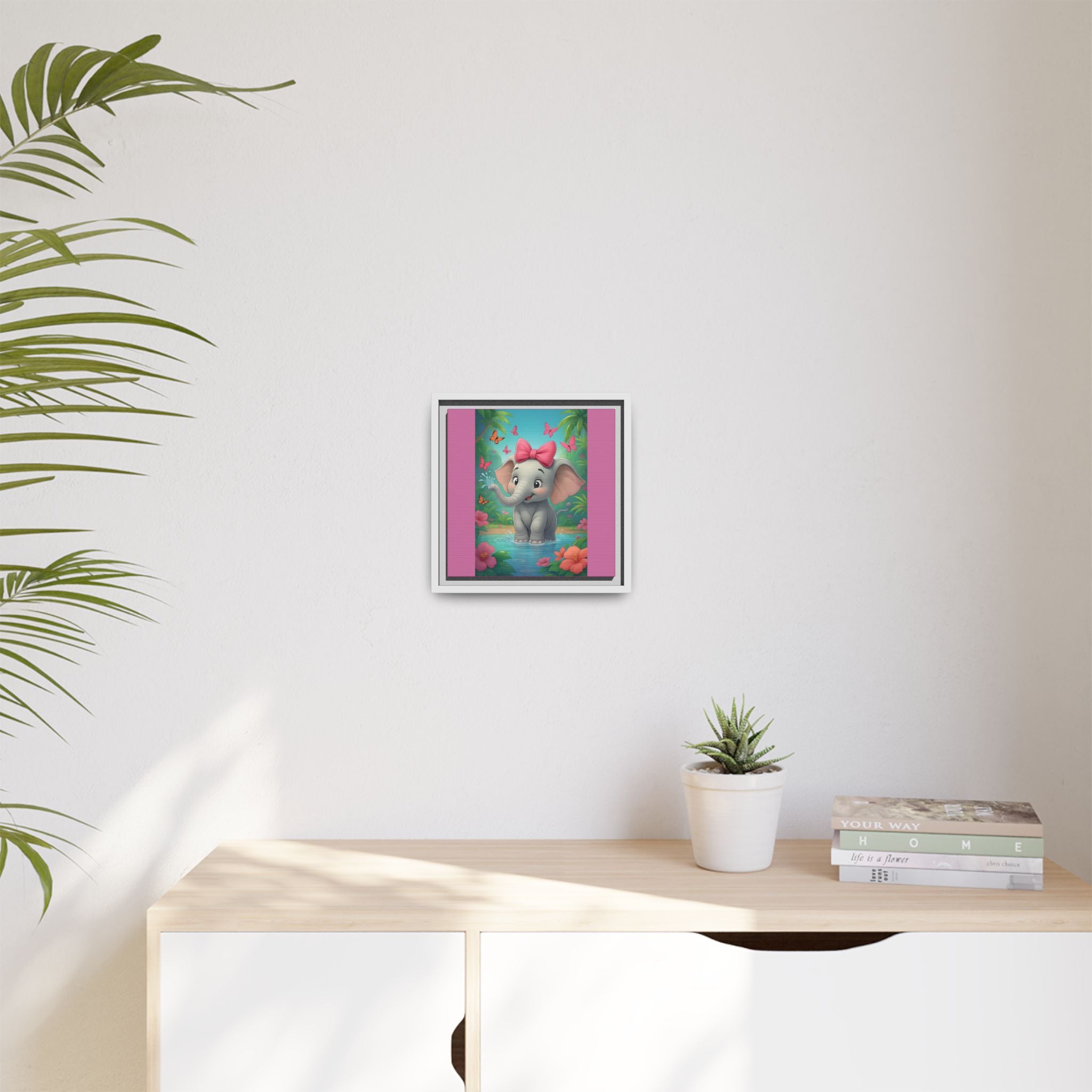 Framed Kids Elephant Wall Print, Kids Bedroom Art, Nursery Art, Baby Room Decor, Animal Art, Child's Room Gift, Playroom Wall Art