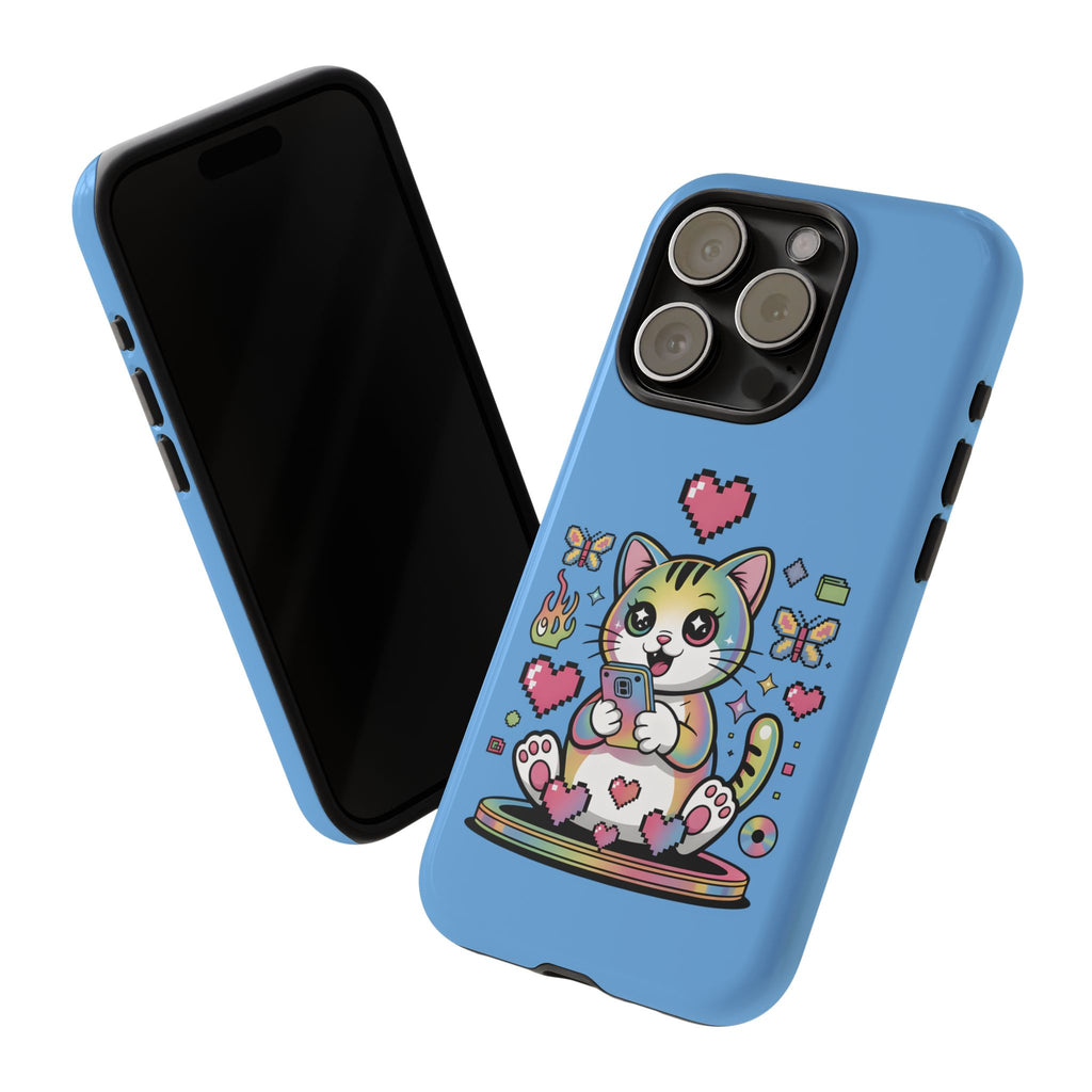 Kawaii Pixel Cat Hearts phone case | Tough Case iPhone 17, 16, 15, 14, 13, iPhone Pro 17, 16, 15, 14, 13, iPhone Pro Max 17, 16, 15, 14, 13