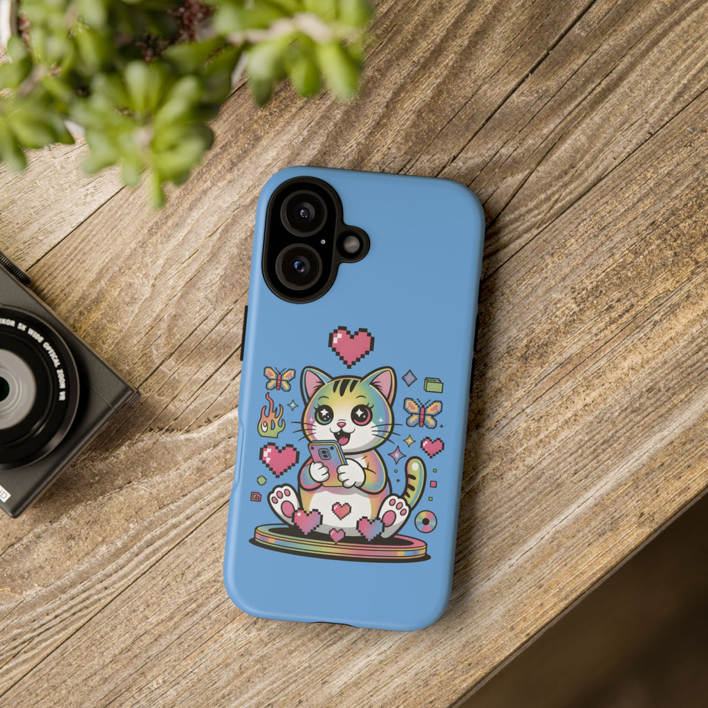Kawaii Pixel Cat Hearts phone case | Tough Case iPhone 17, 16, 15, 14, 13, iPhone Pro 17, 16, 15, 14, 13, iPhone Pro Max 17, 16, 15, 14, 13