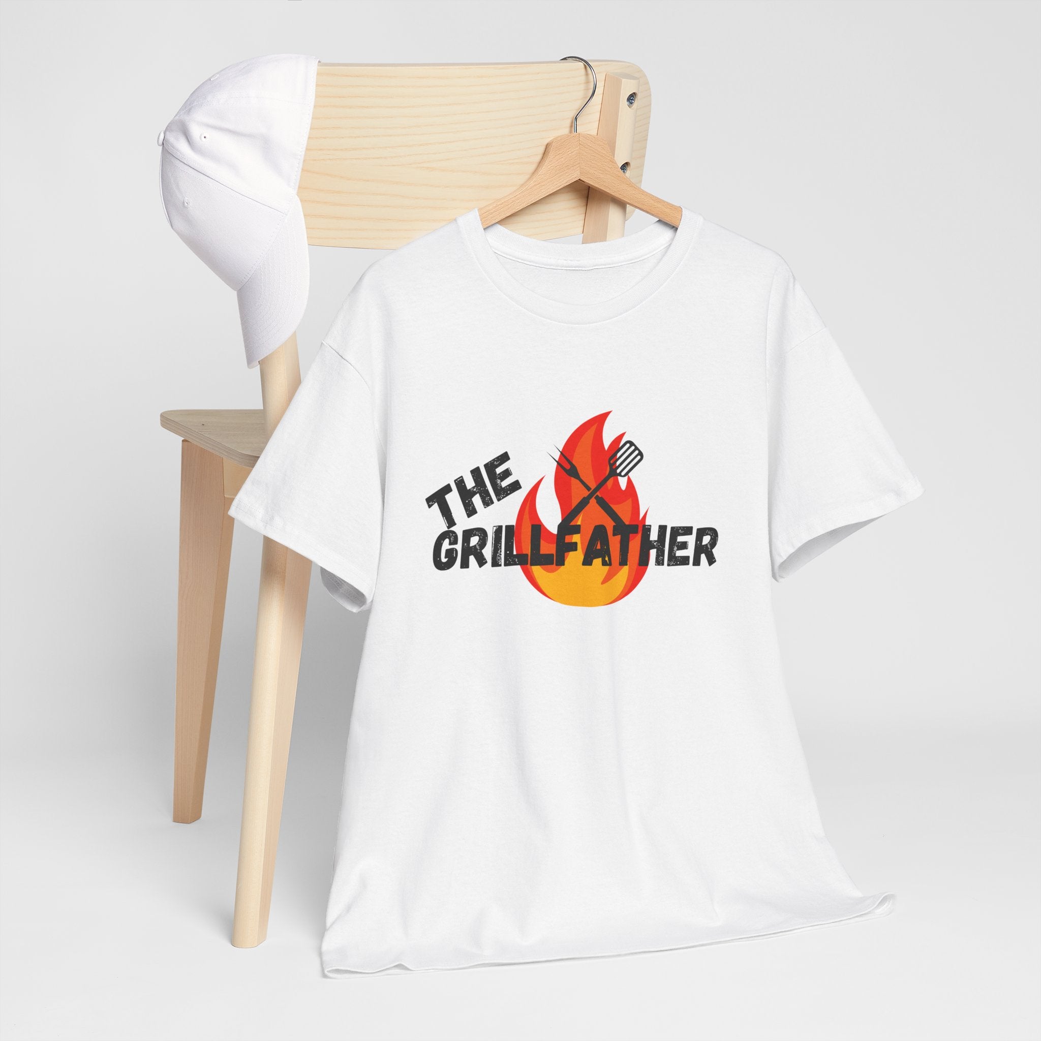 The Grillfather Tee - Perfect for BBQ Lovers, Father's Day, Cookouts, Unisex Cotton T-Shirt, Grilling Apparel, Gift for Dad