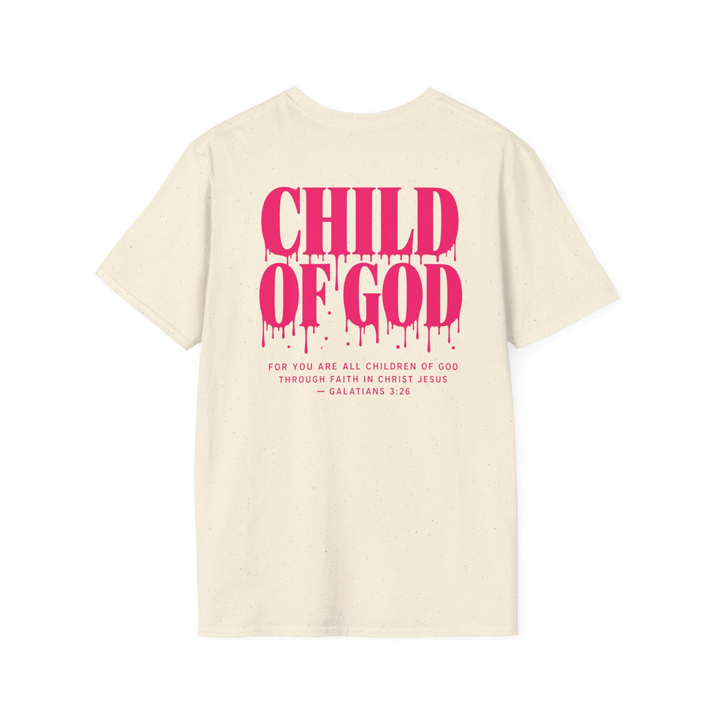 Child of God T-Shirt —Front & Back Design Galatians 3:26 Scripture Graphic Tee