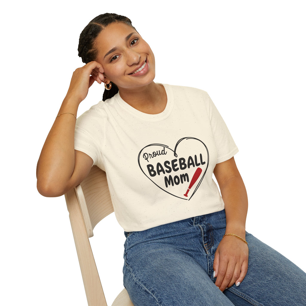 Proud Baseball Mom T-Shirt | Casual Game Day Shirt for Moms