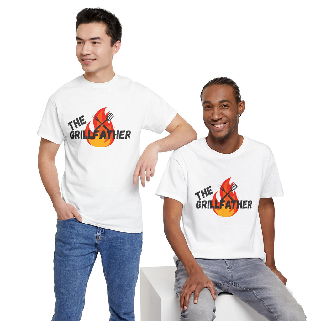 The Grillfather Tee - Perfect for BBQ Lovers, Father's Day, Cookouts, Unisex Cotton T-Shirt, Grilling Apparel, Gift for Dad