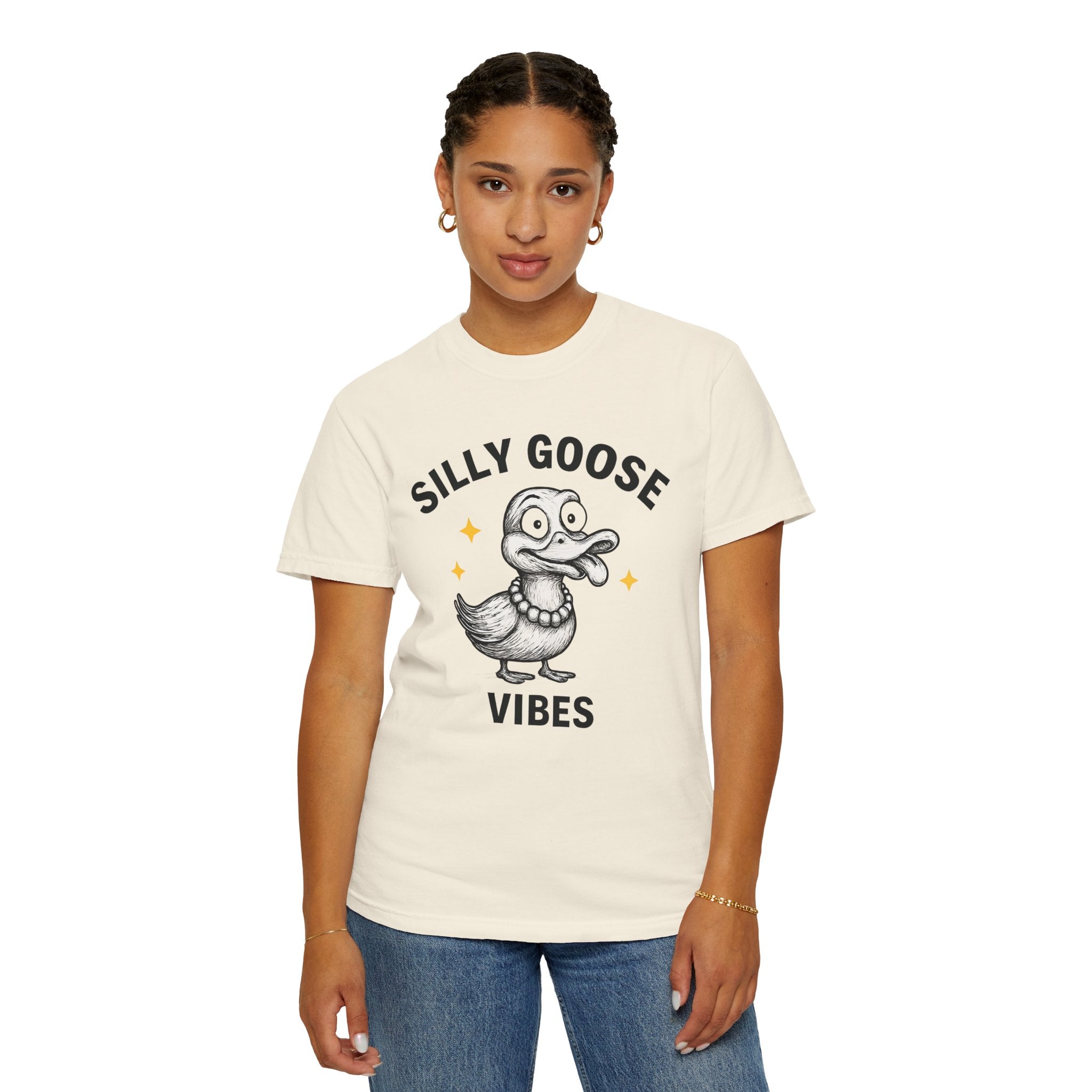 Silly Goose Comfort Colors Shirt, Got Too Silly Funny Goose Tee, Unisex Comfort Colors Funny Meme T-Shirt, Sarcastic Animal Lover Gift