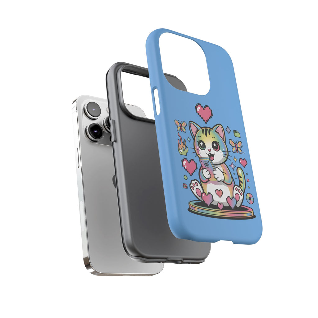 Kawaii Pixel Cat Hearts phone case | Tough Case iPhone 17, 16, 15, 14, 13, iPhone Pro 17, 16, 15, 14, 13, iPhone Pro Max 17, 16, 15, 14, 13