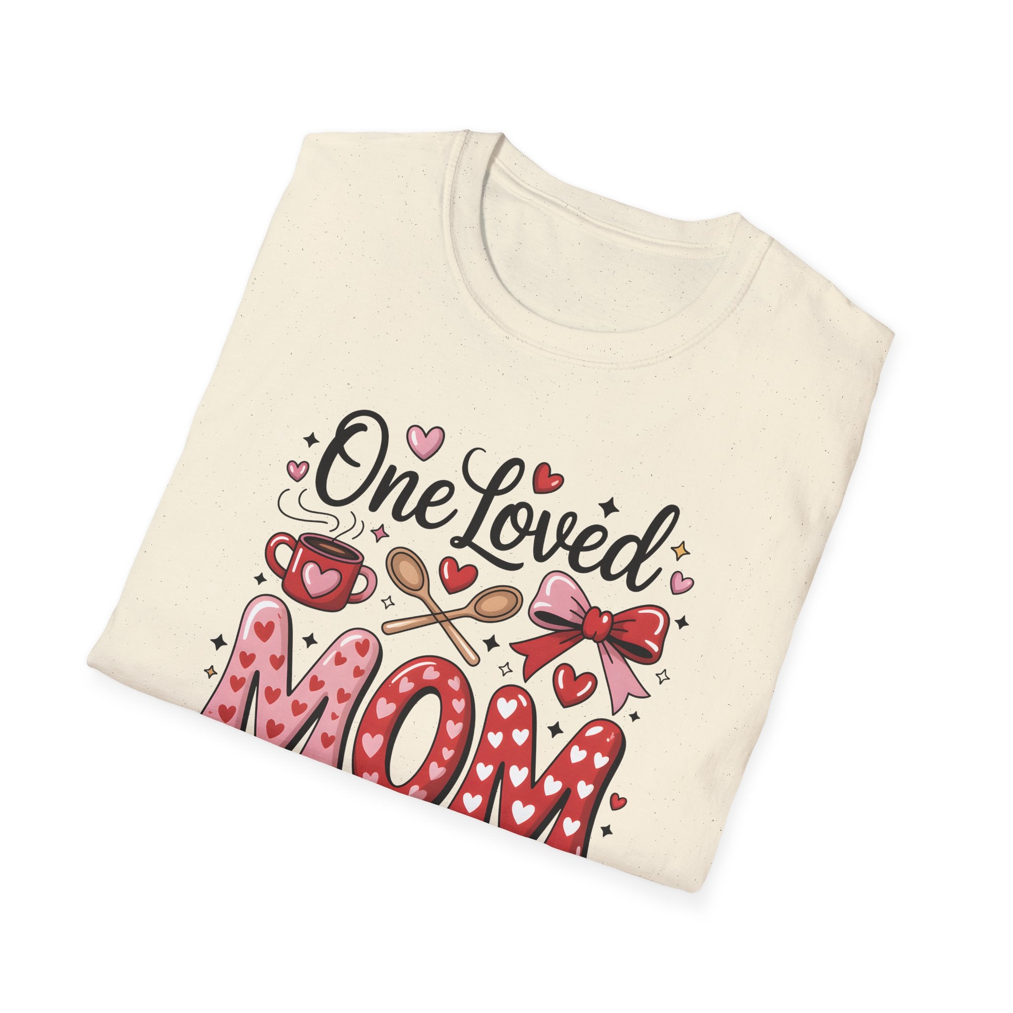 One Loved Mom T-Shirt — Cute Heart & Bow Mother's Day Tee