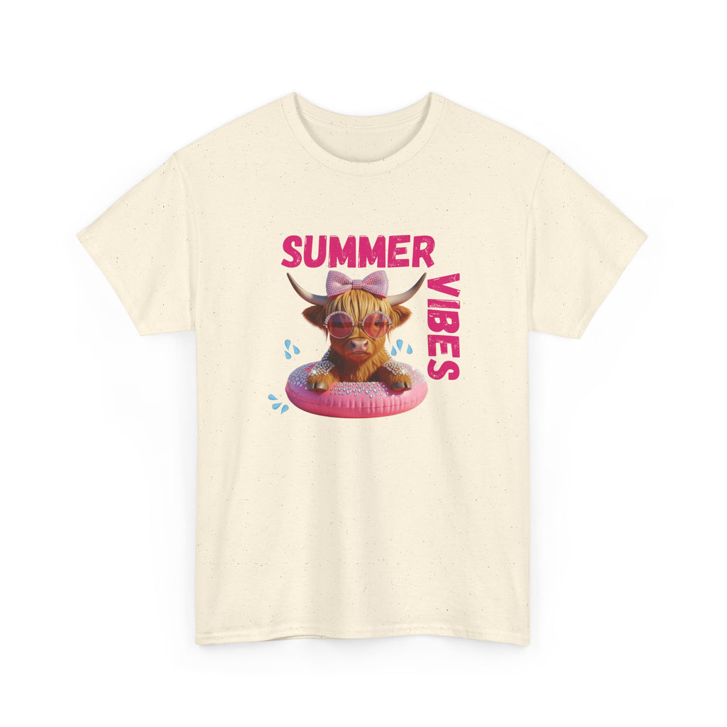 Summer Vibes Tee, Cute Summer Shirt, Relaxed Fit T-Shirt, Beachwear Top, Gift for Friends, Summer Party Apparel