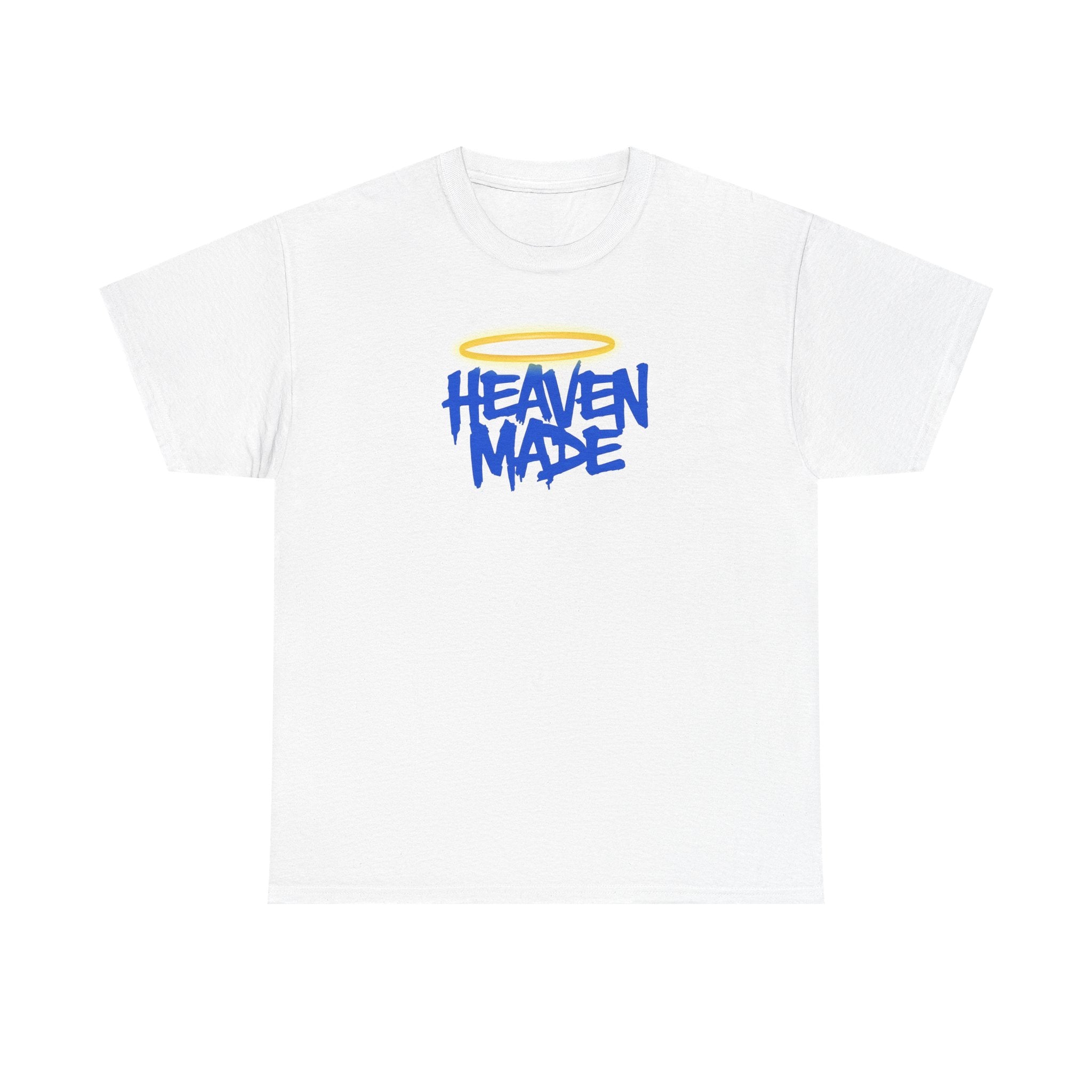 Heaven Made Unisex Heavy Cotton Tee, Trendy Graphic Tee, Casual Streetwear, Gift for Friends, Everyday Wear, Unique T-Shirt