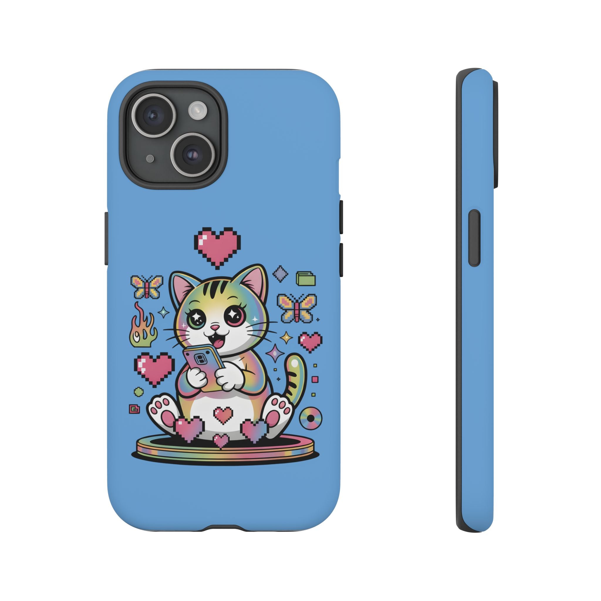 Kawaii Pixel Cat Hearts phone case | Tough Case iPhone 17, 16, 15, 14, 13, iPhone Pro 17, 16, 15, 14, 13, iPhone Pro Max 17, 16, 15, 14, 13