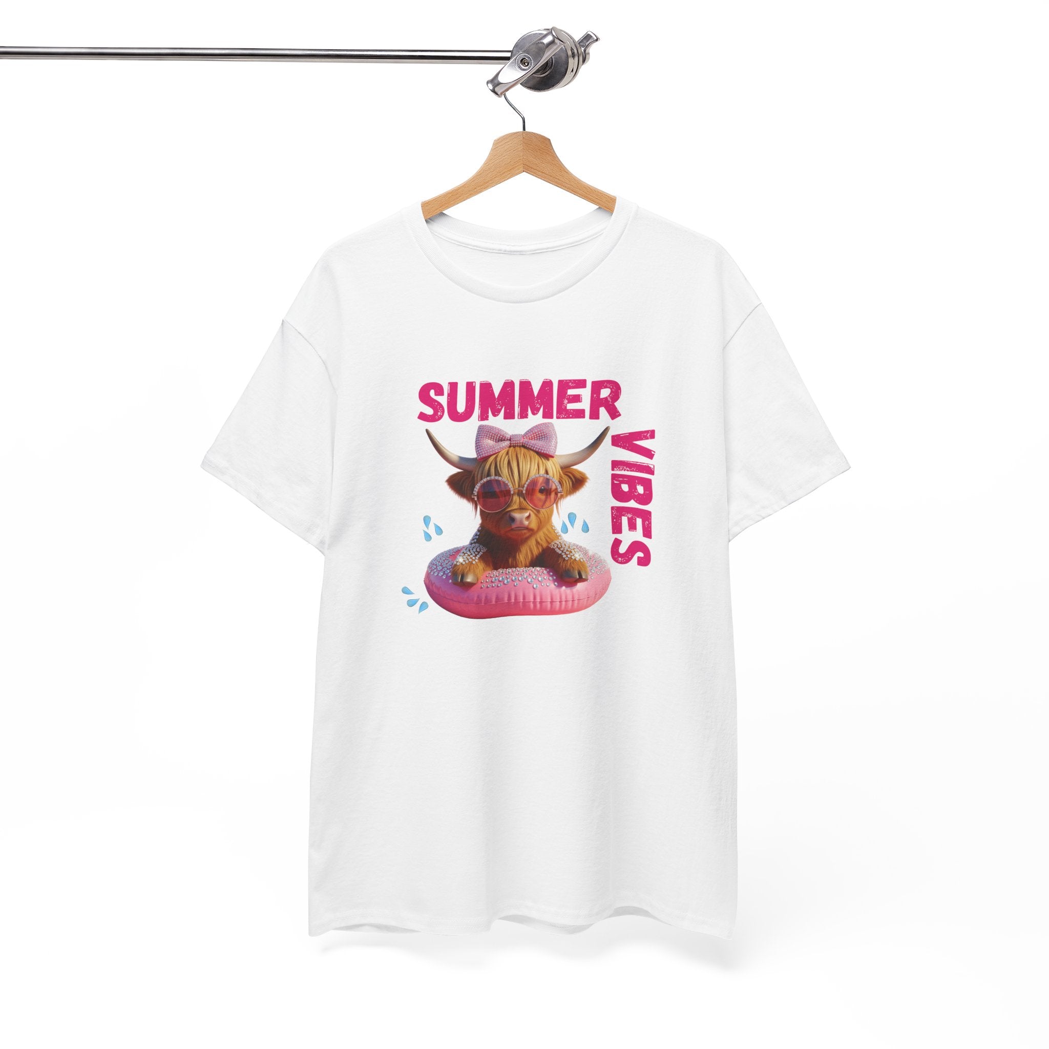 Summer Vibes Tee, Cute Summer Shirt, Relaxed Fit T-Shirt, Beachwear Top, Gift for Friends, Summer Party Apparel
