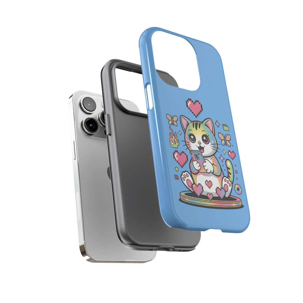 Kawaii Pixel Cat Hearts phone case | Tough Case iPhone 17, 16, 15, 14, 13, iPhone Pro 17, 16, 15, 14, 13, iPhone Pro Max 17, 16, 15, 14, 13
