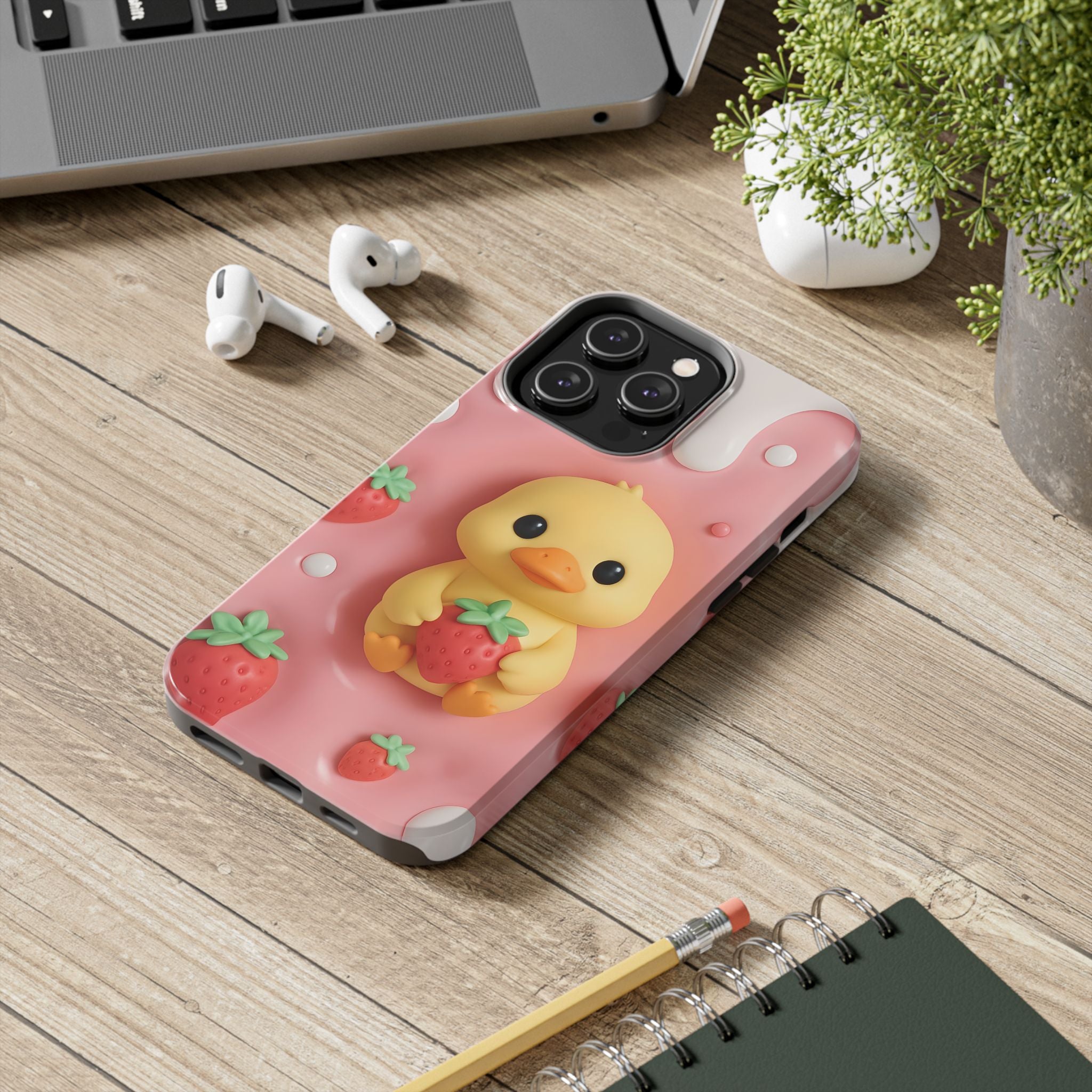 Cute Duck Phone Case for iPhone 17, 16, 15, 14, 13, iPhone Pro 16, 15, 14, 13, iPhone Pro Max 16, 15, 14, 13, Samsung S24, S23, S22, S21