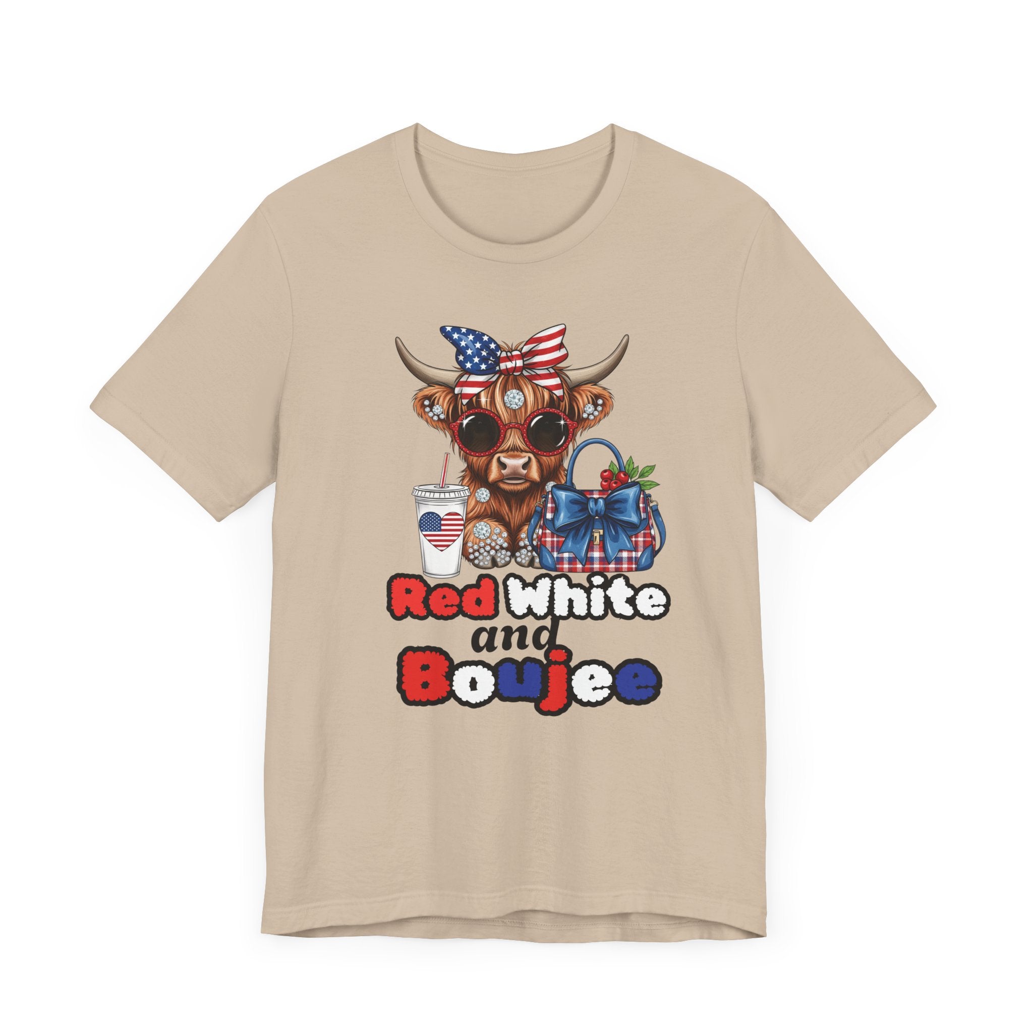 PatrioticTee - Red White and Boujee T-Shirt for BBQs, July 4th, Casual Wear, Animal Lovers, Summer Festivals