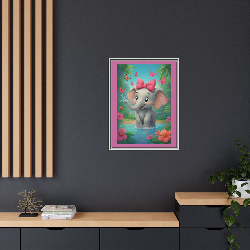 Framed Kids Elephant Wall Print, Kids Bedroom Art, Nursery Art, Baby Room Decor, Animal Art, Child's Room Gift, Playroom Wall Art