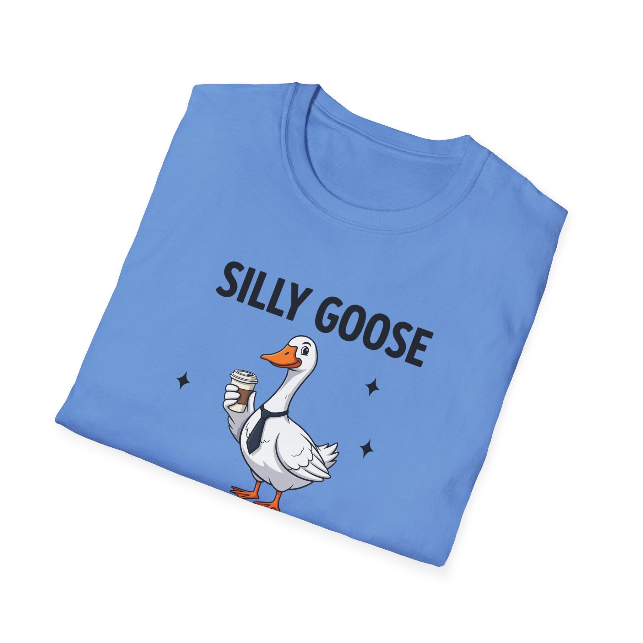 Silly Goose Coffee Club T-Shirt, Unisex Tee, Cute Animal Shirt, Fun Coffee Lover Gift Casual Wear, Quirky Humor Tee, Shirt for Caffeine Fans