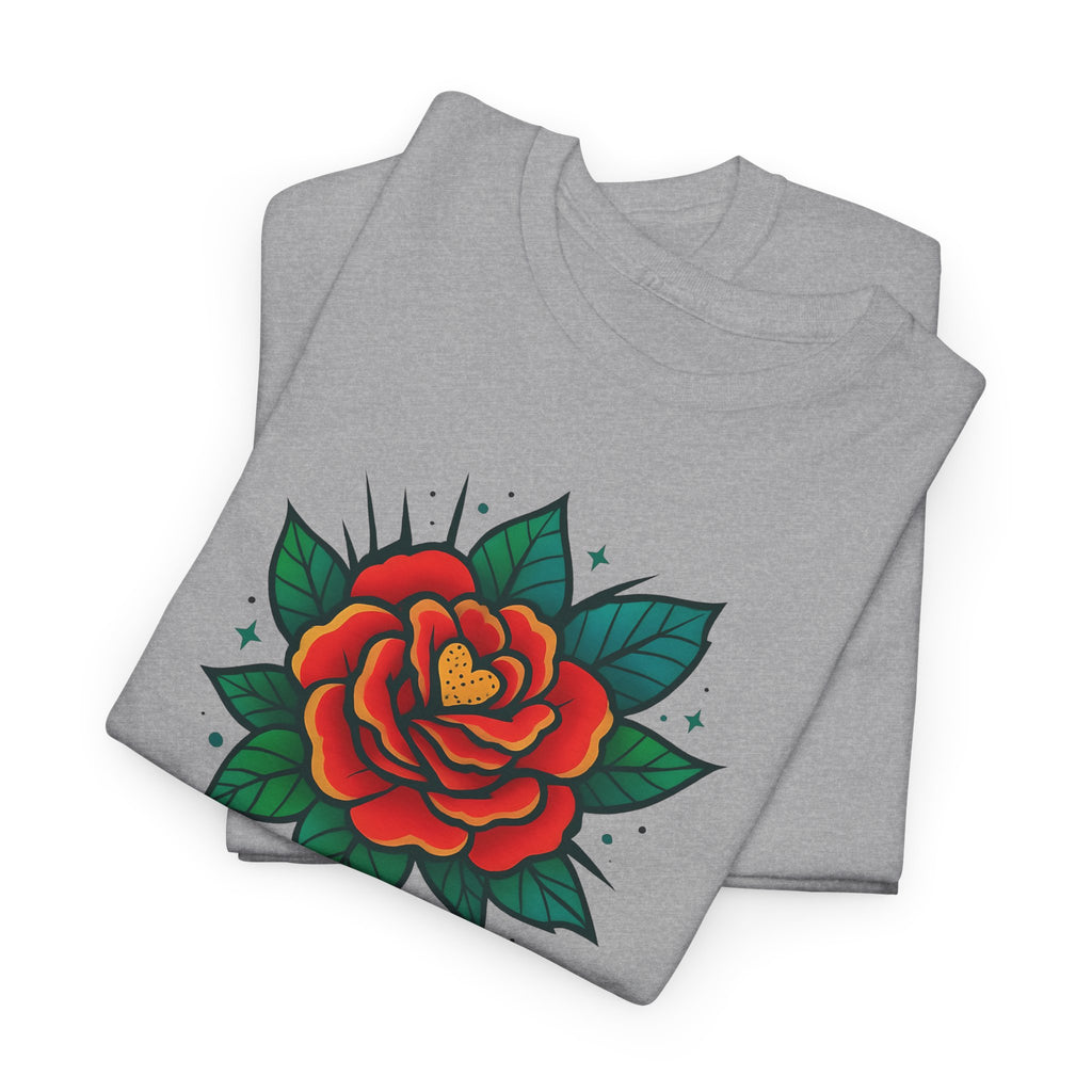 Bohemian Style Rose Floral Design Shirt, Floral Rose Shirt, Boho Tee, Graphic T-shirt