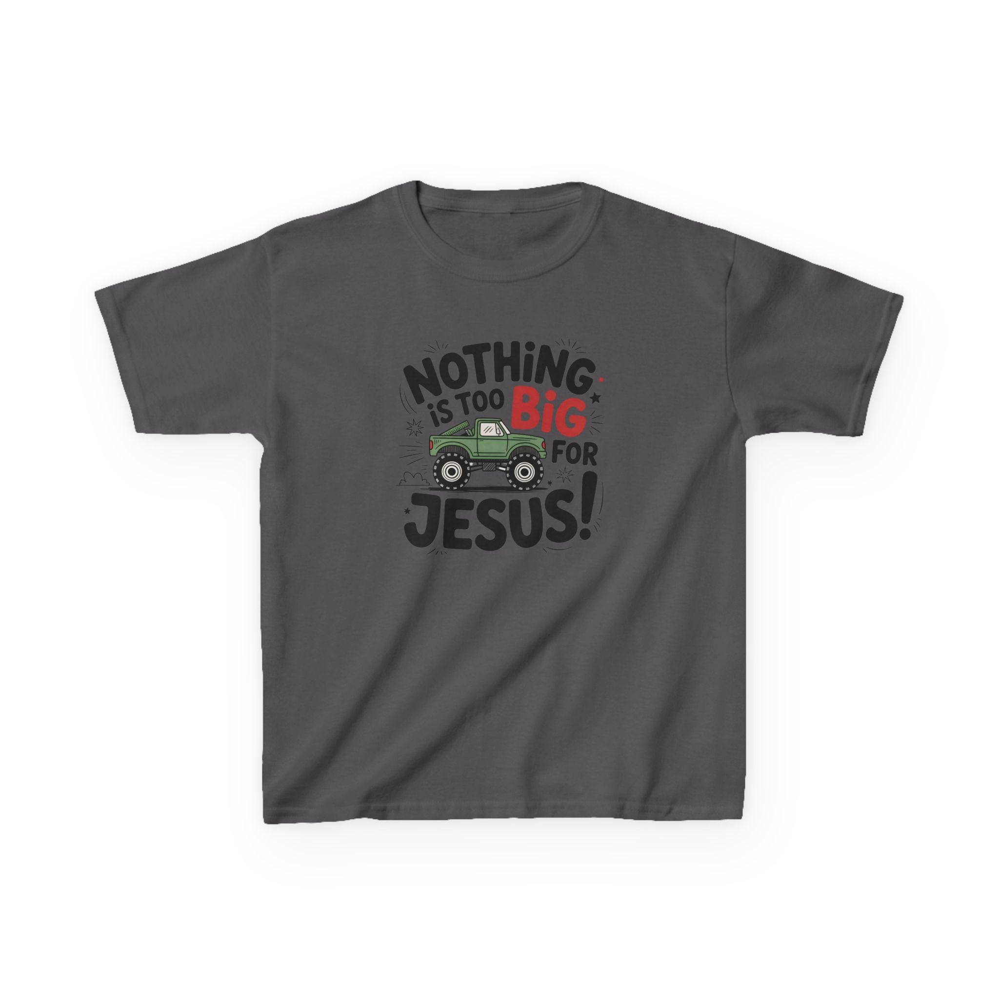 "Nothing Is Too Big for Jesus" Monster Truck Kid's Christian Tee