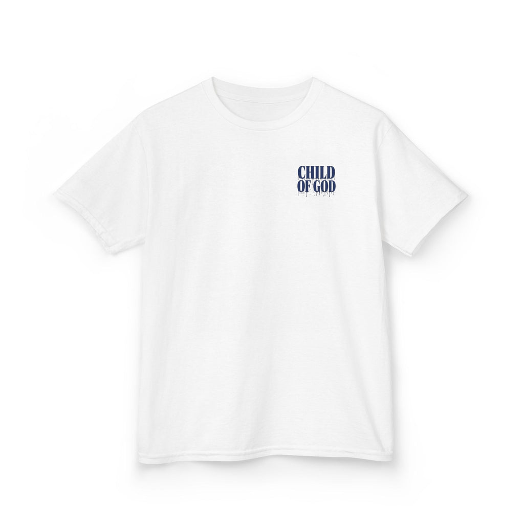 Kid's Child of God Kids T‑Shirt — Front and Back Design, Galatians 3:26 Inspirational Christian Youth Tee