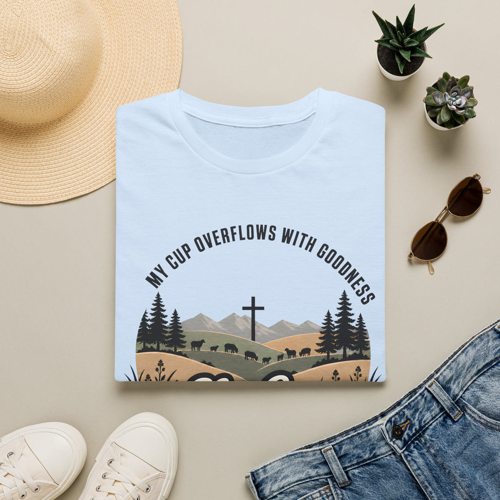 My Cup Overflows Christian shirt, Psalm 23:5 Scripture Tee