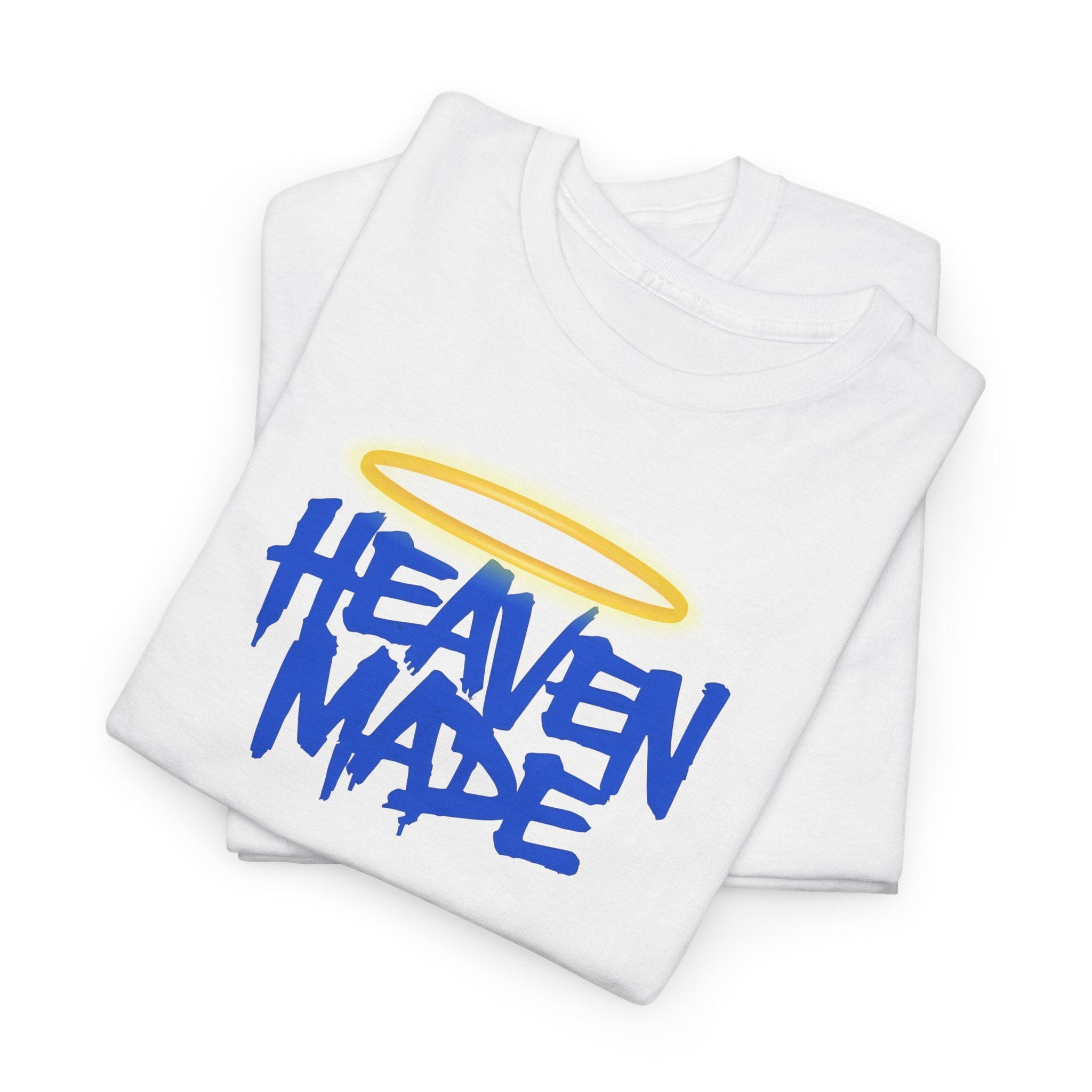 Heaven Made Unisex Heavy Cotton Tee, Trendy Graphic Tee, Casual Streetwear, Gift for Friends, Everyday Wear, Unique T-Shirt
