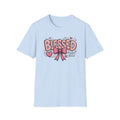 Blessed bow design T-Shirt | Psalm 103:2 faith tee, Pink Hearts