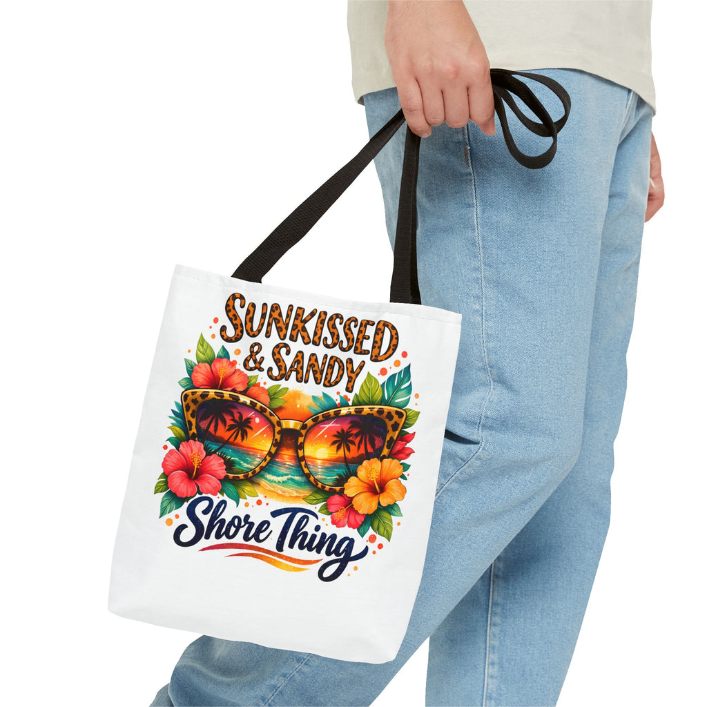 Sunkissed & Sandy Shore Thing Tote | Beach Sunglasses Hibiscus Design