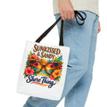 Sunkissed & Sandy Shore Thing Tote | Beach Sunglasses Hibiscus Design