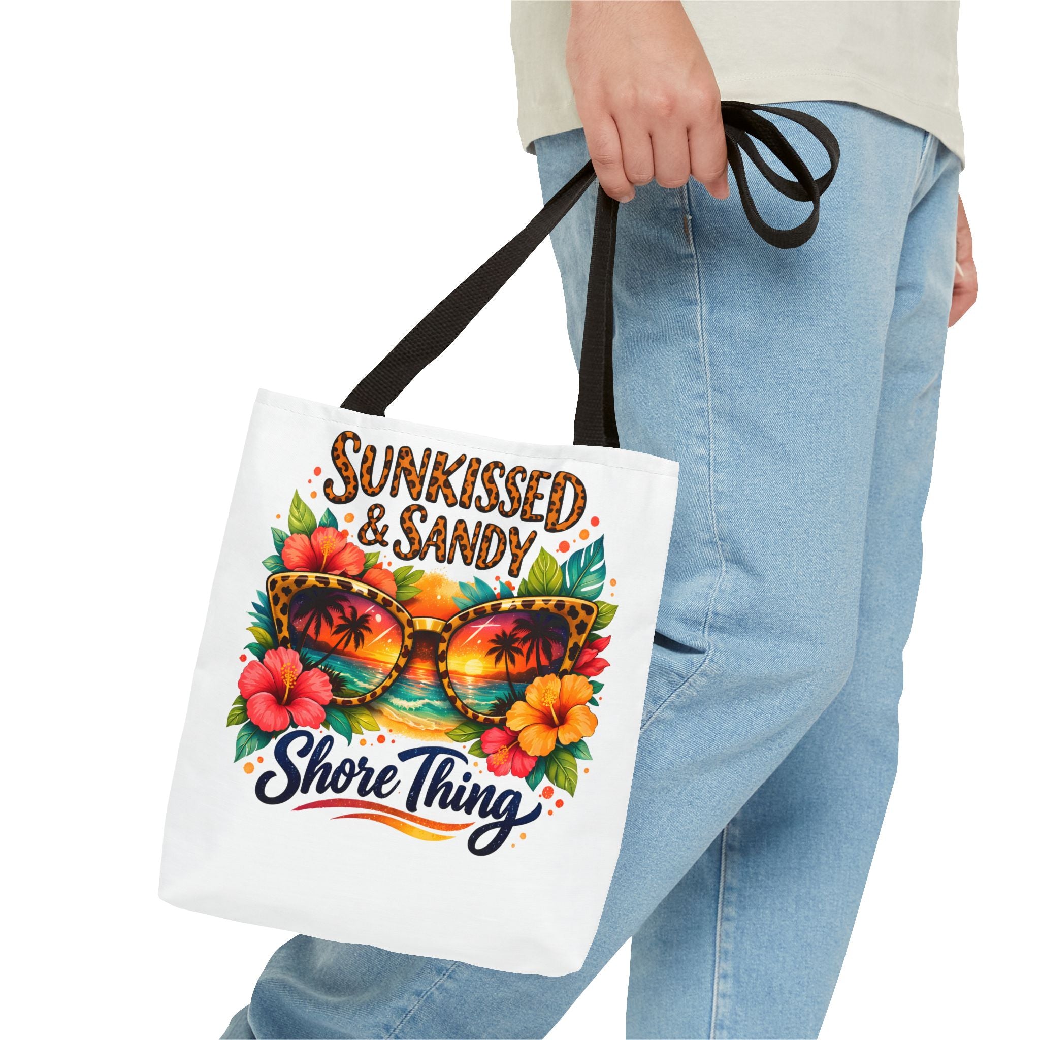 Sunkissed & Sandy Shore Thing Tote | Beach Sunglasses Hibiscus Design