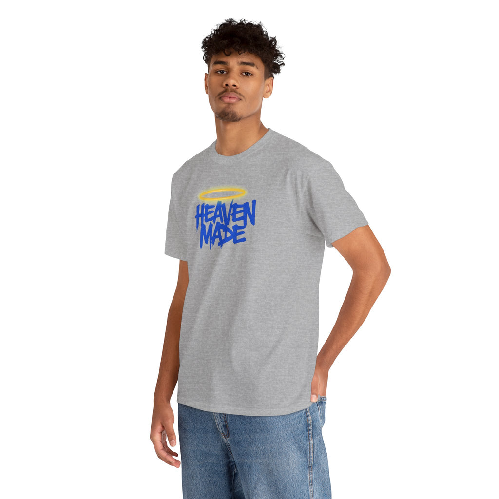 Heaven Made Unisex Heavy Cotton Tee, Trendy Graphic Tee, Casual Streetwear, Gift for Friends, Everyday Wear, Unique T-Shirt