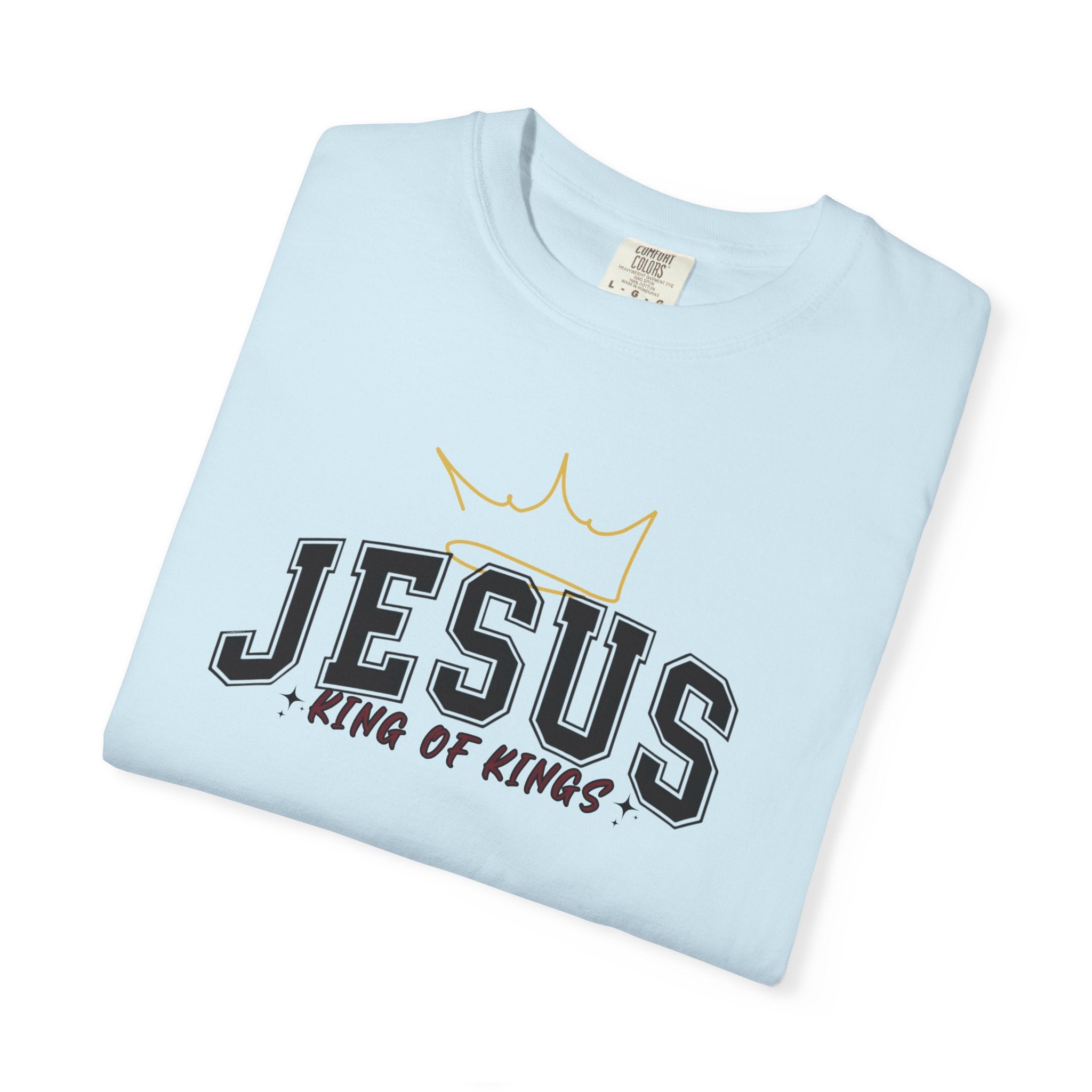 Jesus King of Kings T-Shirt, Unisex Garment Dyed Tee, Christian Apparel, Faith-Based Gift, Casual Wear, Religious T-Shirt