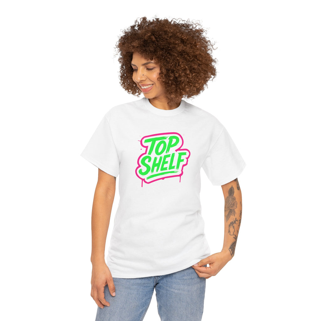 Top Shelf Vibrant Graphic Tee, Casual Wear