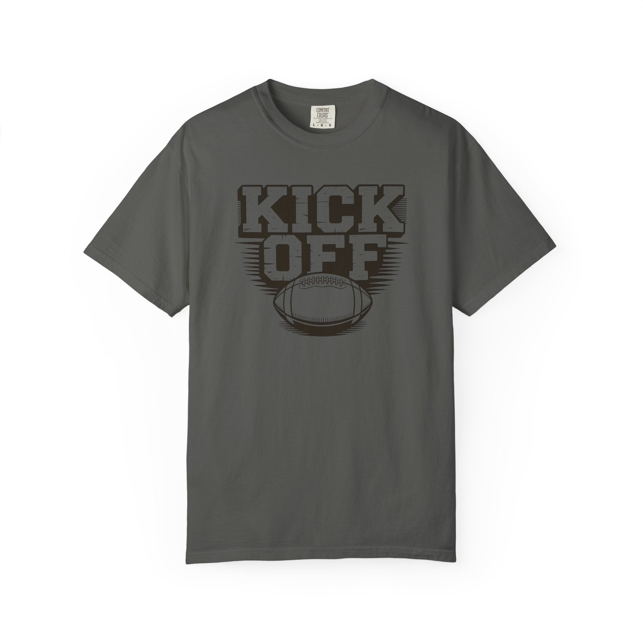 Kick Off Unisex Garment-Dyed T-shirt for Sports Lovers, Football Fans, Casual Wear, Gift Idea, Game Day Apparel
