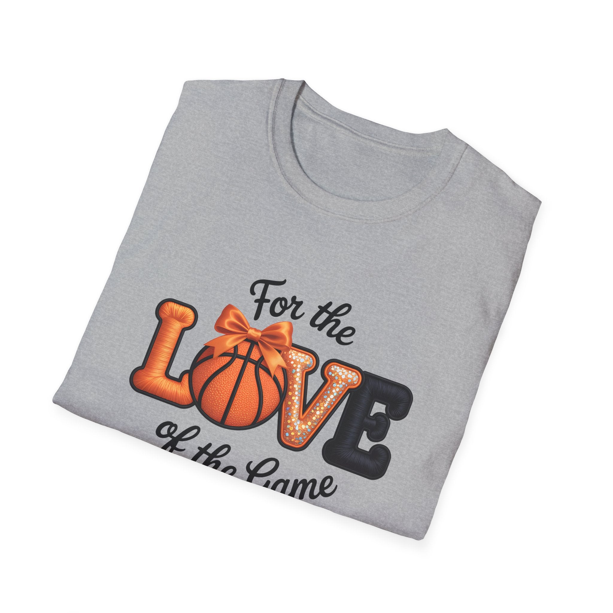 Faux Embroidered For the Love of the Game Basketball T-Shirt | Sports Tee
