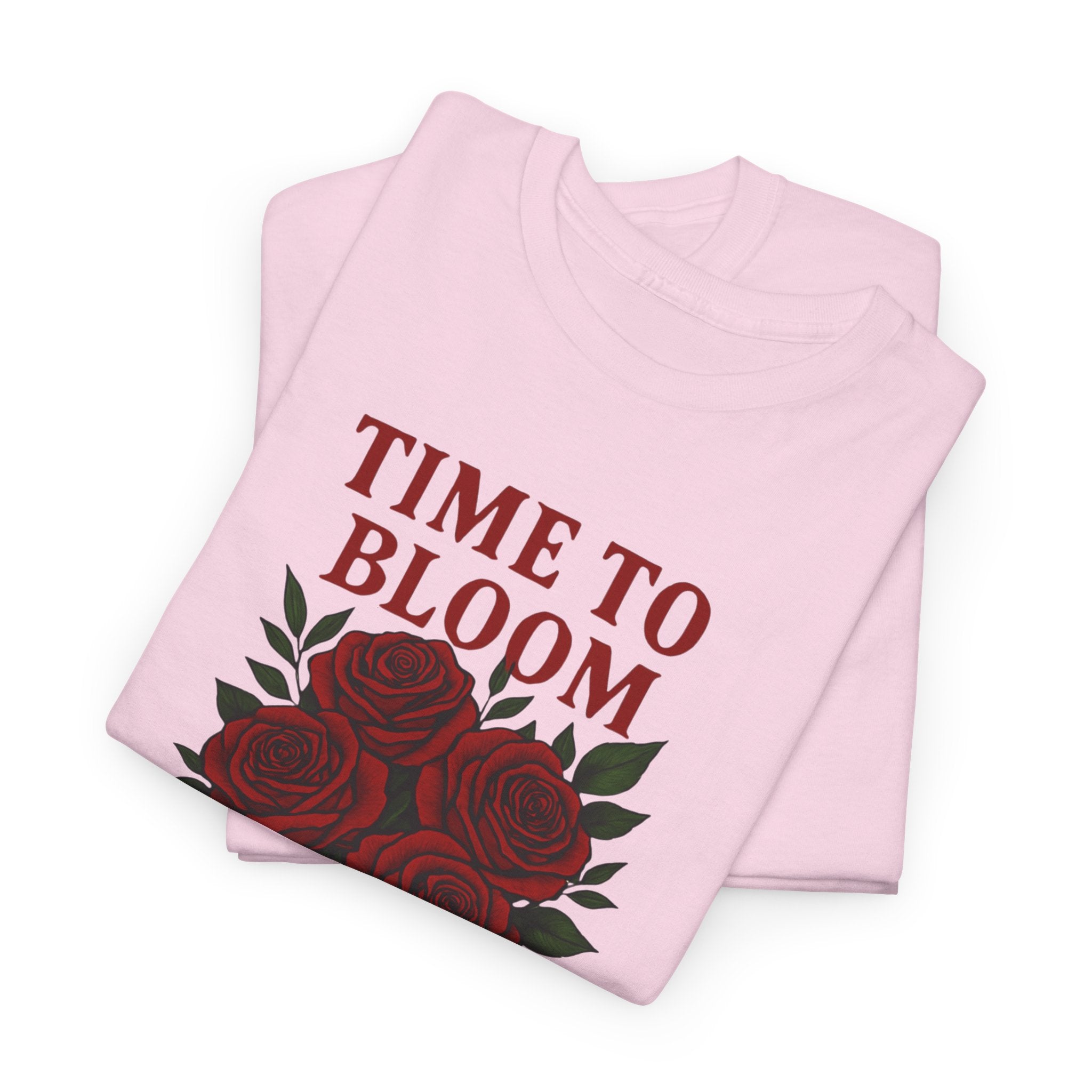Skeleton Hand Floral Tee: Time to Bloom Unisex Heavy Cotton T-Shirt