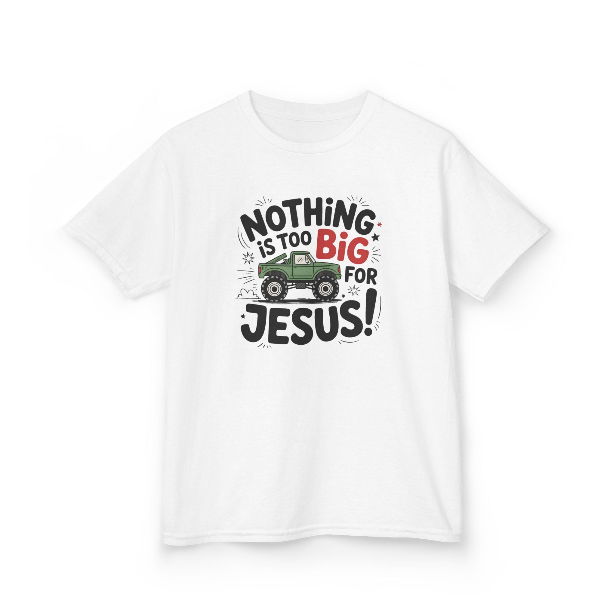 "Nothing Is Too Big for Jesus" Monster Truck Kid's Christian Tee