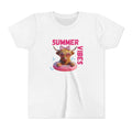 Girl's Youth Summer Vibes Tee, Fun Kids T-Shirt, Vacation Apparel